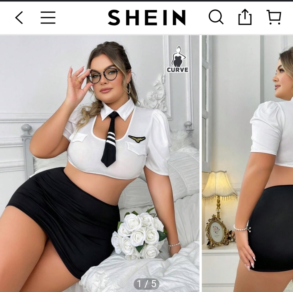 Plus size Stewardess Uniform Costume